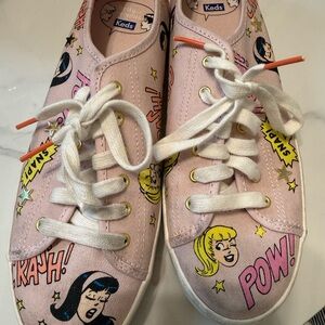 Keds Pink Comic Print Sneakers